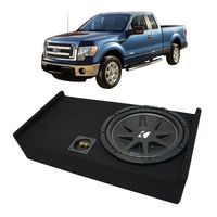 Compatible with 2009-2014 Ford F-150 Super Cab Truck Kicker Comp C12 Single 12" Sub Box Enclosure - Final 4 Ohm