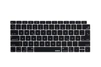 XSKN German Language Keyboard Cover Compatible New MacBook Air 13" 13.3-inch with Touch ID Retina Display (A1932, 2018 Release) Soft-Touch Ultra Slim Silicone Protective Skin US&EU Version (Black)