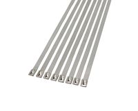 5/16" Stainless Steel Self-Locking Ball Lock Cable Ties, Extra Wide, Monster Size (10, 20 Inch)