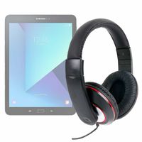 DURAGADGET Lightweight Black & Red Supreme Comfort Over-Ear Headphones - Suitable for use with Amazon Fire HD 10 | Fire 7 & Fire HD 8