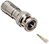 Morris Products 45102 BNC Male Compression Connector with Extra Pin, RG6 Quad Shield (Pack of 10)