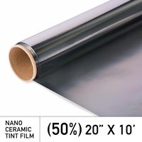 MotoShield Pro Ceramic Tint Film [Blocks Up to 99% of UV/IRR Rays] 20 Inches x 10 Feet - Window Tint Film Roll (50%)