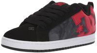 DC Men's Court Graffik Se Skate Shoe, Black/red/red, 17 M US