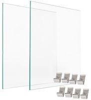 2 Pack 3D Printer Glass Print Bed for Ender 3-235 x 235 x 4mm - 8 Printer Bed Clips Included - Ender-3, Ender-3 Pro, Ender-3X, Ender-5, CR-20, CR-20 Pro Tempered Glass Replacement