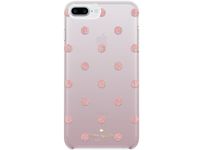 Kate spade new york Protective Hardshell Case for iPhone 8 Plus - also compatible with iPhone 7 Plus, iPhone 6+/6s+ - Glitter Dot Foxglove/Rose Gold Glitter