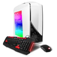 iBUYPOWER Gaming PC Desktop AM804Va AMD Ryzen 5 1600 6-Core 3.2 GHz, Nvidia GTX 1050 2GB, 16GB DDR4 RAM, 2TB HDD, WiFi, DVDRW, RGB, Win 10