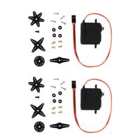 LiNKFOR 2 PCS MG996R Metal Gear Conponent Digital Torque Servo for Futaba JR 2C RC Truck
