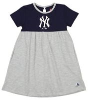 OuterStuff MLB Little Girls Kids 7th Inning Twirl Dress, New York Yankees, Small 4