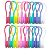 Magnetic Twist Ties Used as Cord Ties for Electronics and Bundling or Organizing Cables, Multiple Colors-20 Pieces by Krazi Klips