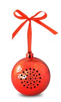 Life Made Tree Tunes Christmas Ornament Bluetooth Speaker for Smartphones - Retail Packaging - Red