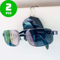 Sunglass Clip for Car Visor - Premium Eyeglass Holder - Set of 2