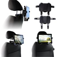 Navitech in Car Headrest/Back Seat Black Expandable Firm Grip Mount Cradle Compatible with The Bush 12 inch Portable DVD Player/Sony DVP-FX810 / Nextbase NB49AM