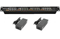 PoE Texas GPOE-16A-48v240w | Gigabit 16 Port Passive Power Over Ethernet Injector for PoE Cameras, IP Phones, WiFi Access Points and More | Includes 48 Volt Power Supply 240 watts