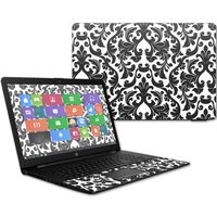 Mightyskins Skin Compatible with Hp 17t Laptop 17.3" (2017) - Black Damask | Protective, Durable, and Unique Vinyl Decal Wrap Cover | Easy to Apply, Remove, and Change Styles | Made in The USA