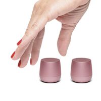 Lexon Twin MINO - Ultra Portable Bluetooth Speaker & Selfie Remote - Rechargable - Pink