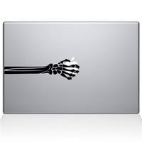 The Decal Guru Skeleton Hand MacBook Decal Vinyl Sticker - 13" MacBook Air - Black (1172-MAC-13A-BLA)