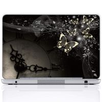 Meffort Inc 15 15.6 Inch Laptop Notebook Skin Sticker Cover Art Decal (Included 2 Wrist pad) - Gary Black Butterfly Design
