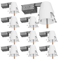 Sunco Lighting 10 Pack 4 Inch Remodel Housing, Air Tight IC Rated Steel Can, 120-277V, TP24 Connector Included for Easy Install - UL & Title 24 Compliant