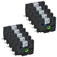 GREENCYCLE 10 Pack Heat-Shrink Tube Label Tape Compatible for Brother HSe-231 HSe231 HS231 HS-231 HS HSe 231 Black on White 0.46 inches(11.7mm) for Label Maker PT-E300 PT-E500 PT-E550W PT-P750WVP