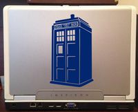 Doctor Who Tardis SiFi car Truck SUV Laptop MacBook Vinyl Decal Sticker 6x3.5 inches Blue