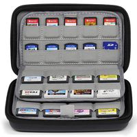 Sisma 72 Game Cartridge Holders Storage Case for 32 Nintendo 3DS DS Games and 40 Nintendo Switch Sony Ps Vita Games SD Memory Cards, Black