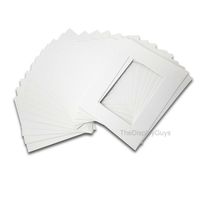 The Display Guys, Pack of 10pcs, Acid-Free White Pre-Cut 8x10 inches Picture Mat for 5x7" Photo with White Core Bevel Cut Frame Mattes