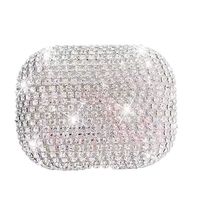 Airpods Pro Case MEIQING Glitter Rhinestone Cover for Airpods Pro /3 Generation Charging Case Earphones Accessorie (white)