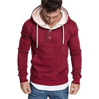 Simayixx Men Hoodies Pullover, Men's Fashion Workout Sweatshirts Plus Size Adjustable Hood Solid Sweater Tops Outerwear