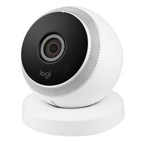 Logitech Circle Wireless HD Video Security Camera with 2-way talk - White - (Renewed)