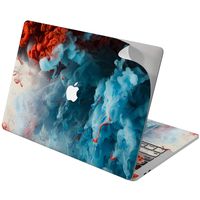 Cavka Vinyl Decal Skins for Apple MacBook Pro 13" 2019 15" 16" 2018 2016 Retina 2017 Mac Air 11 Mac 12 Abstract Print Colored Amazing Cover Design Protective Texture Laptop Blue Smoke Sticker Flow