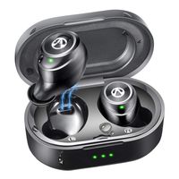 GTF Wireless Earbuds, True Bluetooth Headphones,Hi-Fi Stereo Sound, Bluetooth 5.0, Longer Battery time, Noise Cancelling, One-Step Pairing, Built-in Mic and Magnetic Inductive Chanrging
