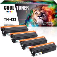 Cool Toner Compatible Toner Cartridge Replacement for Brother TN433 TN-433 for HL-L8360CDW MFC-L8900CDW HL-L8360CDWT HL-L8260CDW MFCL8610CDW MFCL9570CDW Color Laser All-in-One TN433 TN431 Printer-4PK