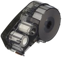 Brady M21-500-595-BR Cartridge, B595 Vinyl Indoor/Outdoor Material, 0.5" W x 21' L, White on Brown