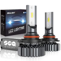 SEALIGHT 9005/HB3 LED High Beam Headlight Bulbs Conversion Kit Plug and Play, 9145/H10 Fog Light Bulbs 6500lm 6000K White