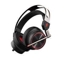 1MORE Spearhead VRX Gaming Headset for PS4 Xbox One PC Over-Ear Headphones Super Bass Headset with Waves Nx Head Tracking, 7.1 Surround Sound, LED, Dual Microphone Noise Cancellation - Black