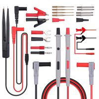 VinTeam Multi Test Leads Kit 21 in-1 Multimeter Test Lead Replaceable with Alligator Clips, Test Probe, Spring Grabber, Banana Plug - Volt Meter Leads for Voltage Circuit Tester Clamp Meter