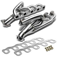 For 96-03 Dodge Ram 2500/3500 5-1 Design 2-PC Stainless Steel Exhaust Header - 8.0L V10 OHV