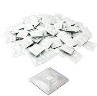 Large, Premium Zip Tie Adhesive-Backed Mounts 100 Pack by Nova Supply. Pro-Grade, UV White Cable Tie Bases: 1.1 in x 1.1 in. Screw-Hole Anchor Point Gives High-Strength Durability for Long-Term Use