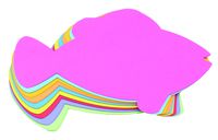 Hygloss Products 68011 Fish Shape Paper Cut-Outs for Arts & Crafts-Many Creative Uses-Classroom Activities-7.5 Inches-40 Pcs, Assorted Vibrant Colors