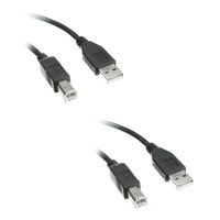 USB 2.0 Printer/Device Cable, Type A Male to Type B Male, 6 Feet CNE16499 (2 Pack)