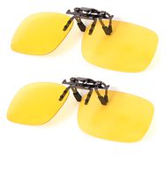 Clip on Polarized Night vision Glasses Flip up Anti reflective Anti Glare UV-400 Wear Over Glasses