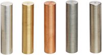 Ajax Scientific 5 Piece Metal Specific Gravity Cylinder Set, 10mm Diameter x 40mm Length
