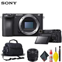 Sony Alpha a6500 Mirrorless Digital Camera with Carry Case and 50mm f/1.8 E Mount Lens