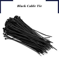 CHS 8 Inch Self - Locking Design Serration Industrial Nylon Cable Ties, Black Heavy Duty Reusable Zip Ties for Home and Work (Black 200 pcs)