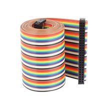 uxcell a16031600ux0787 Rainbow IDC Flat Ribbon Cable Connector, F/F, 50P, 50 Way, 1.28 m, 4.2', 2.54 mm Pitch