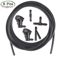 BingSnow 2 Pcs Windshield Washer Squirter Nozzle Spray for Jeep Grand Cherokee Chevrolet Malibu Pontiac G6 Saturn Aura and 3 Meters Fluid Hose with 3 Pcs Connector, Replace OEM # 55372143AB