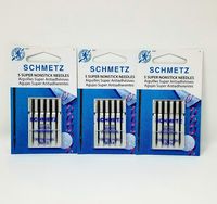 SCHMETZ Super NONSTICK Needles (5 Needles per Package) ~ Includes 1 Pack of Each Size 80/12, 90/14 & 100/16 