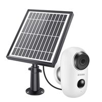 ZOSI 1080p Wireless Battery Camera with Solar Panel, 2.4Ghz WiFi Security Camera Outdoor Indoor,Rechargeable Battery, Two Way Audio, PIR Motion Alerts,Night Vision, Cloud Storage and SD Card Storage