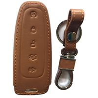 Rpkey Leather Keyless Entry Remote Control Key Fob Cover Case protector For Ford C-Max Edge Escape Expedition Explorer Flex Focus Taurus Lincoln MKS MKT MKX M3N5WY8609 7812A-5WY8609 164-R8092
