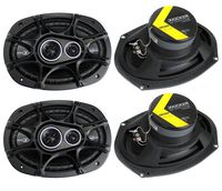 4) New Kicker 41DSC6934 D-Series 6x9" 720 Watt 3-Way Car Audio Coaxial Speakers